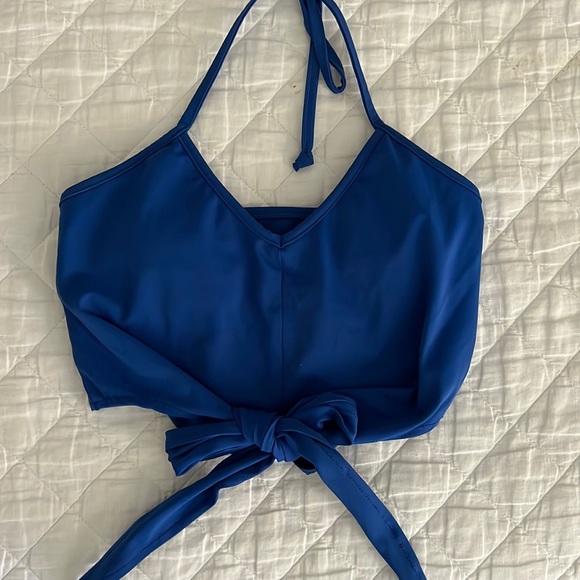 Kortni Jeane Other - Kortni Jeane royal blue halter tie swim suite. Xsmall